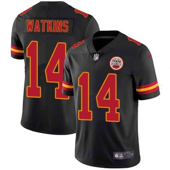 Nike Chiefs #14 Sammy Watkins Black Mens Stitched NFL Limited Rush Jersey
